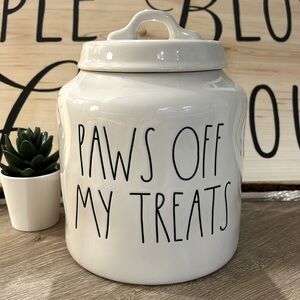 Rae Dunn Paws off my Treats Canister